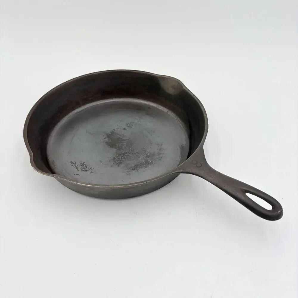 WAGNER WARE SIDNEY O CAST IRON Skillet No 8 1058F Restored No Cracks
